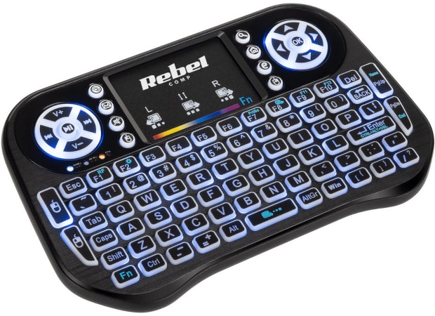 Rebel Mini Q5 Ασύρματο Πληκτρολόγιο Black (US)