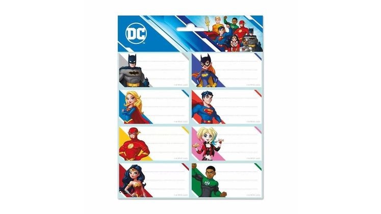Αυτοκόλλητες Ετικέτες Grupoerik Dc Comics Justice League (2 Φύλλα - 16 Τεμάχια)