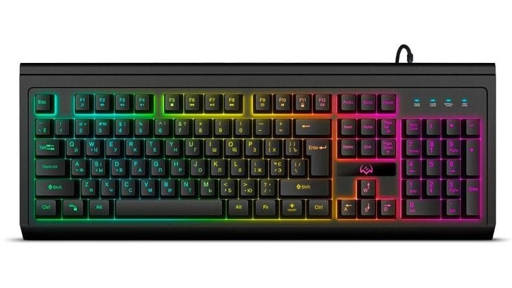 Sven KB-G8400 Gaming Μεμβράνης Ενσύρματο Πληκτρολόγιο RGB Μαύρο (US)
