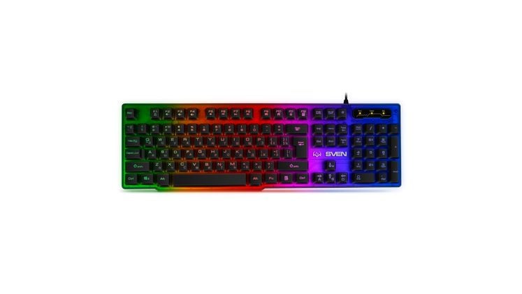 Sven KB-G8500 Gaming Μεμβράνης Ενσύρματο Πληκτρολόγιο RGB Μαύρο (US)