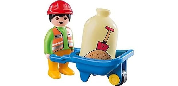 PLAYMOBIL® 1·2·3 Εργάτης με Καροτσάκι (6961)