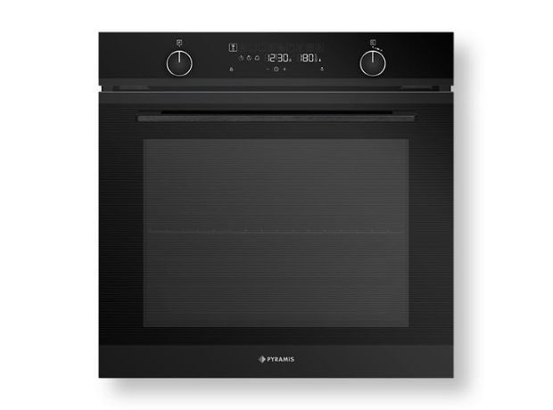 PYRAMIS PO78094010EBLΜ Εντοιχιζόμενος Φούρνος Άνω Πάγκου 78 Lt - Μαύρο