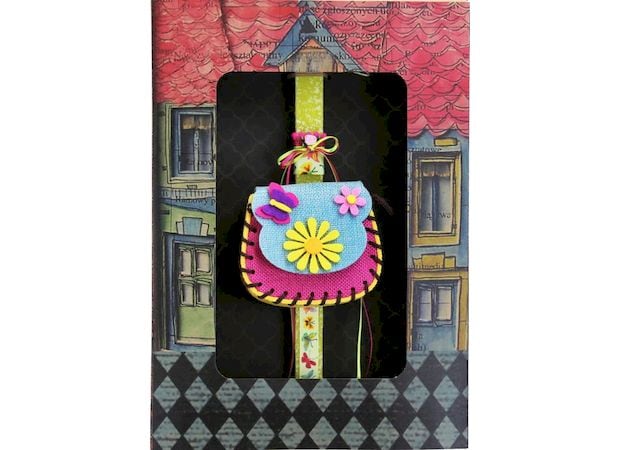 Λαμπάδα Synchronia Τσαντάκι Λουλούδια - Κίτρινη