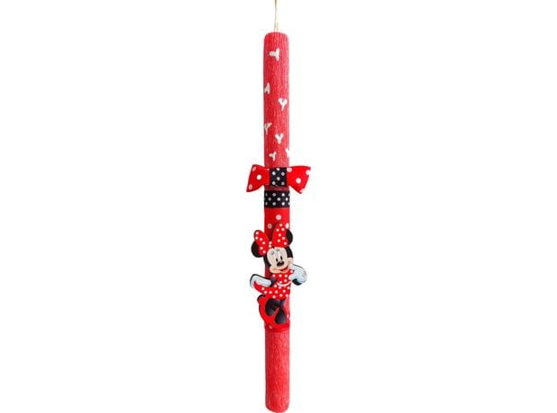 Χειροποίητη Λαμπάδα Αρωματική Disney με Minnie Mouse Κόκκινη