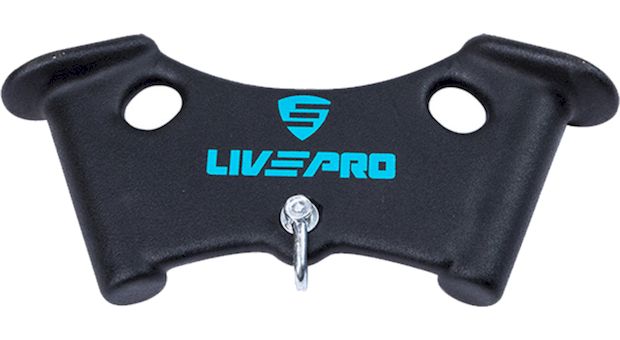 Λαβή Τροχαλίας Δικεφάλων LivePro Β-8326 από Ατσάλι - Μαύρο