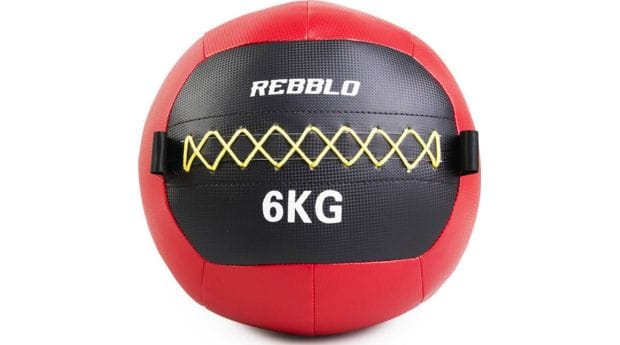 Μπάλα Wall Rebblo Κατάλληλη για Ενδυνάμωση 6 kg 32 cm από Πλαστικό και Δέρμα -Κόκκινο