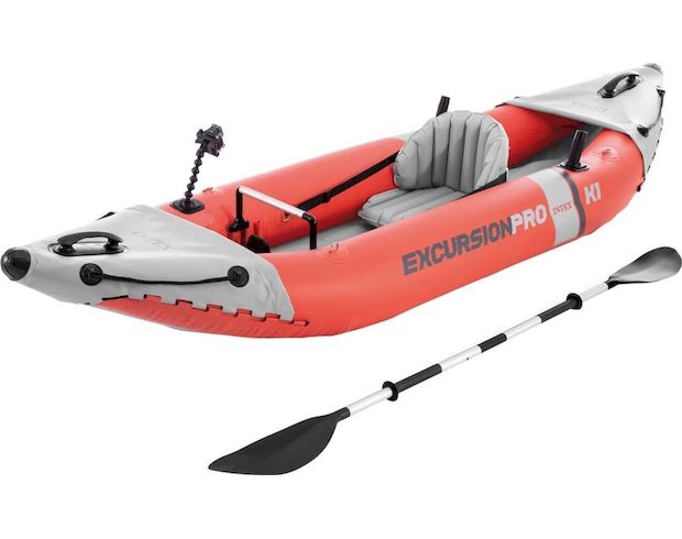 Καγιάκ Φουσκωτό Μονοθέσιο Intex Excursion Pro K1 305cm - Κόκκινο/ Γκρι
