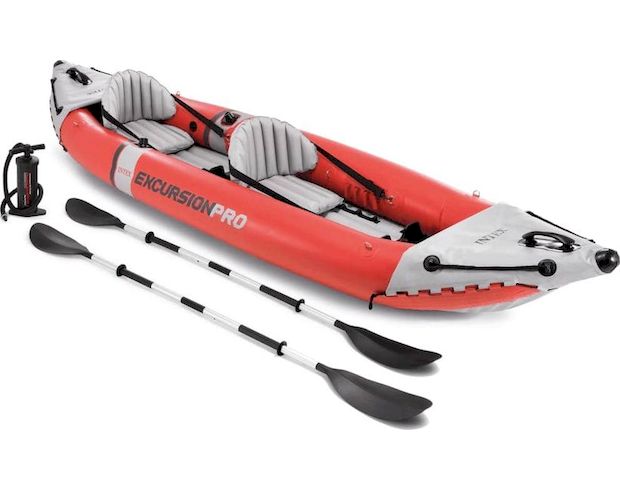 Καγιάκ Φουσκωτό Διθέσιο Intex Excursion Pro 384cm - Κόκκινο/ Γκρι