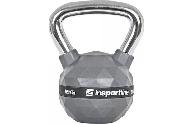 Kettlebell Κλασσικό 12 kg InSPORTline INS-21641 από Σίδηρο με Επένδυση PU - Γκρι