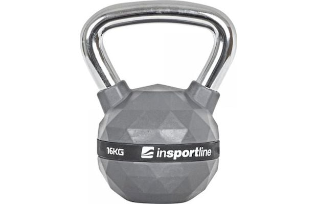Kettlebell Κλασσικό 16 kg InSPORTline INS-21643 από Σίδηρο με Επένδυση PU - Γκρι