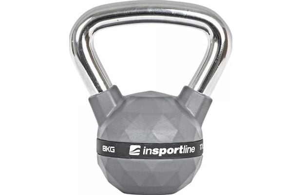 Kettlebell Κλασσικό 8 kg InSPORTline INS-21639 από Σίδηρο με Επένδυση PU - Γκρι