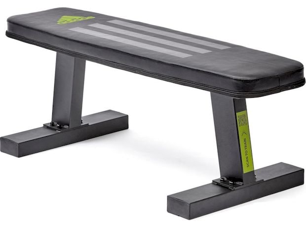 Οριζόντιος Πάγκος Γυμναστικής Adidas Performance Flat Bench ADBE-10222 119x48.5x42cm - Μαύρο/ Πράσινο