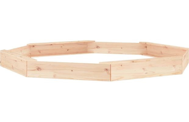 Vidaxl Αμμοδόχος με Καθίσματα Οκτάγωνη 232x232x20cm Ξύλινη - Φυσικό Χρώμα Ξύλου