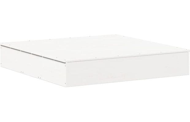 Vidaxl Αμμοδόχος με Κάλυμμα 111x111x19.5cm Ξύλινη - Λευκό