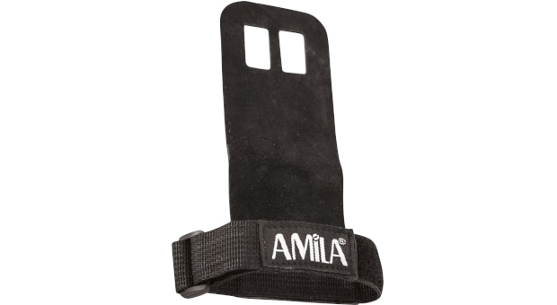 Ιμάντες Γυμναστικής Amila 83289 Παλάμης Δερμάτινοι L/XL - Μαύρο