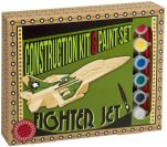Ξύλινη κατασκευή Fighter Jet Construction Kit & Paint Set