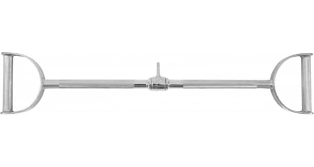 Ίσια Μπάρα Τροχαλίας Amila 44377 85 cm με Λαβές - Ασημί