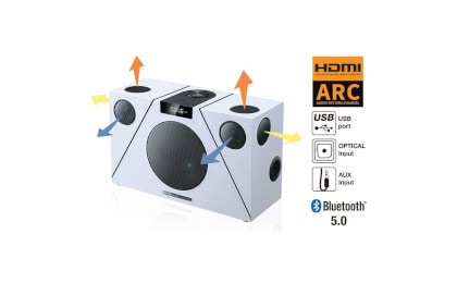 Crystal Audio 3D-74 White WiSound Speaker