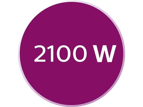 2100 Watt για γρήγορη προθέρμανση