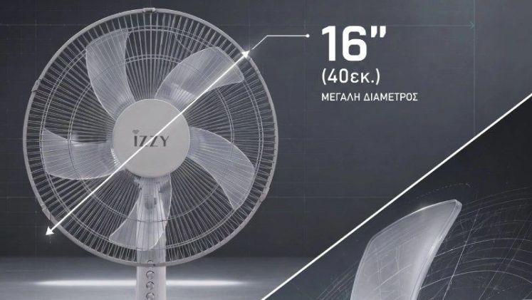 Ομοιόμορφη κατανομή αέρα με πέντε πτερύγια