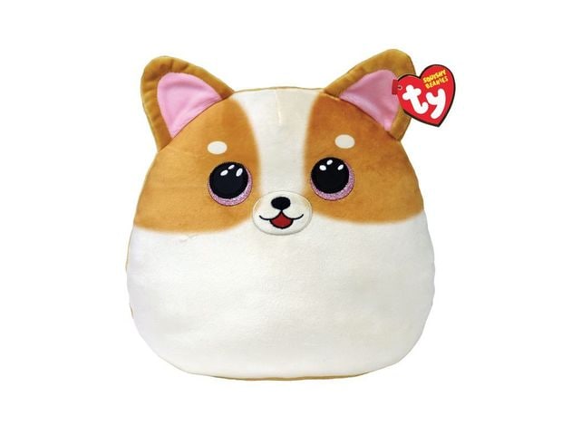 Λούτρινο TY Beanie Tanner Σκυλάκι Λευκό & Καφέ 26εκ