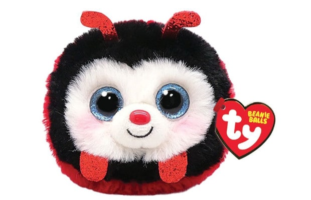 Λούτρινο TY Beanie Balls Izzy Χνουδωτή Πασχαλίτσα Κόκκινη & Μαύρη 15 cm