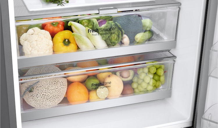 Ψυγειοκαταψύκτης LG 500Lt GBB569NSAGB Total No Frost, Linear Compressor, DoorCooling™, Multi Air Flow, FRESHBalancer™, Smart ThinQ™, Smart Diagnosis,Wifi Inox
