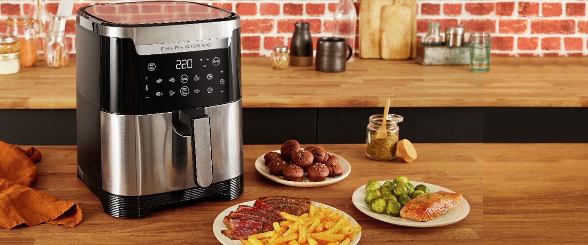TEFAL Easy Fry & Grill XXL Inox Φριτέζα αέρος EY801D

