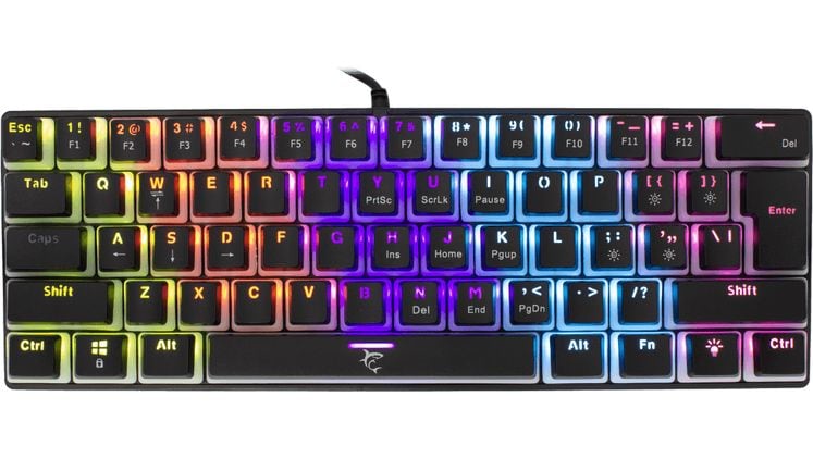 White Shark Ashiko Gaming Μηχανικό Ενσύρματο Πληκτρολόγιο με Custom Blue διακόπτες και RGB φωτισμό Μαύρο (US)