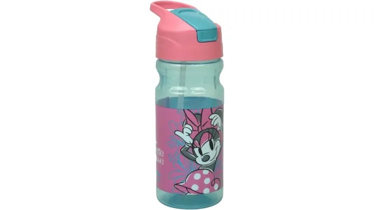 Παγούρι Gim Flip Minnie Mode με Καλαμάκι 500 ml Γαλάζιο