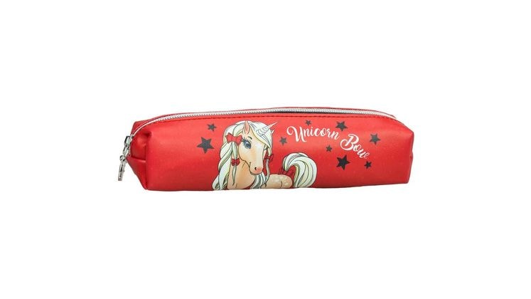 Κασετίνα Βαρελάκι Back Me Up Unicorn Bow Κόκκινο