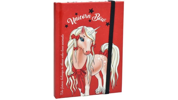 Σημειωματάριο Back Me Up Α6  Unicorn Bow Ριγέ Με Λάστιχο