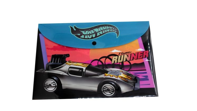 Φάκελος Gim Hot Wheels με Κουμπί Μαύρο