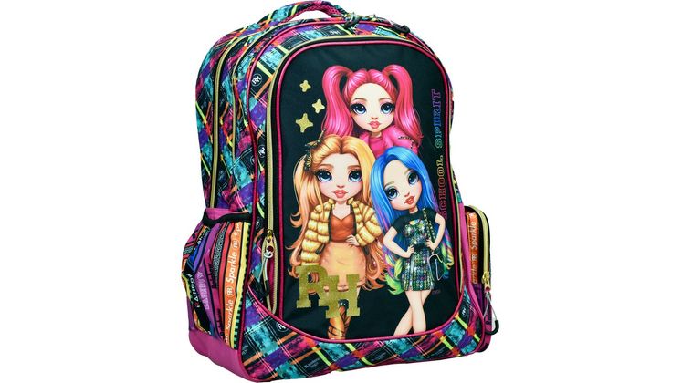 Τσάντα Πλάτης Δημοτικού Gim Rainbow High Glitter