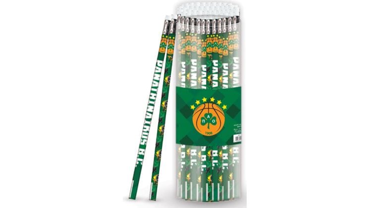 Μολύβι Χάρτινη Πόλη με Γόμα Παναθηναϊκός Μπάσκετ (1 Τεμάχιο)