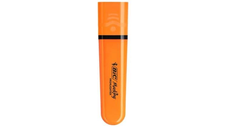 Μαρκαδόρος Υπογράμμισης Bic Flat Neon Πορτοκαλί 1.2 mm