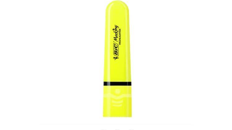 Μαρκαδόρος Υπογράμμισης Bic Flat Neon Κίτρινο 1.2 mm