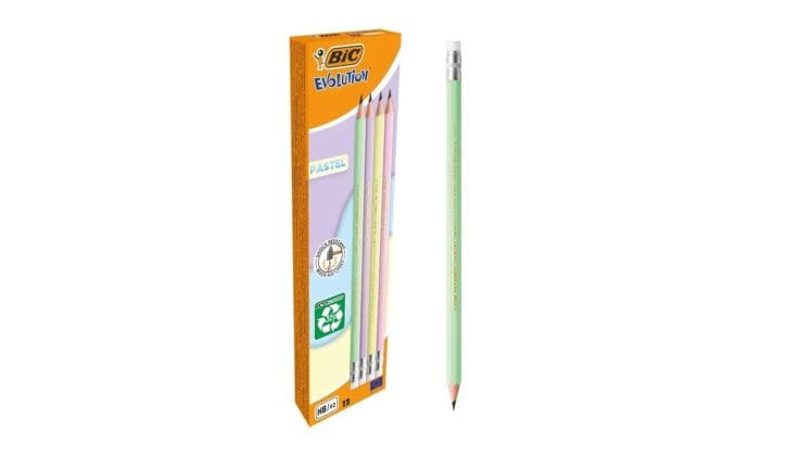 Μολύβι Bic με Γόμα HB Evolution Pastel (1 Τεμάχιο)