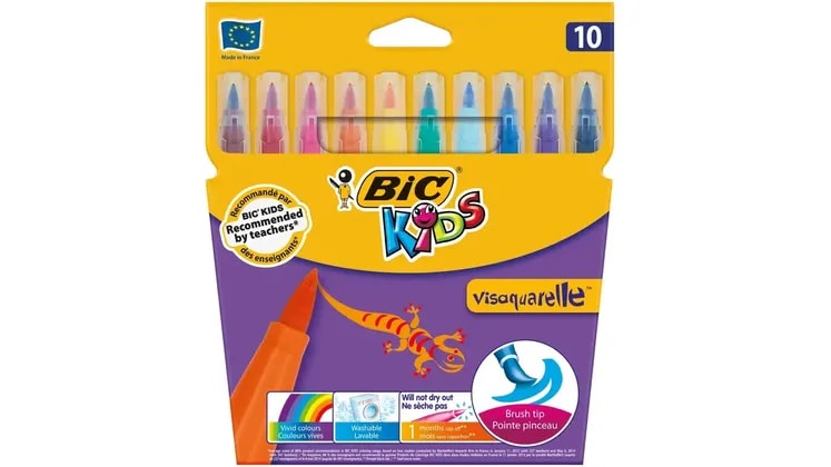 Μαρκαδόροι Ακουαρέλας Bic Visa 1.7 mm (10 Τεμάχια)