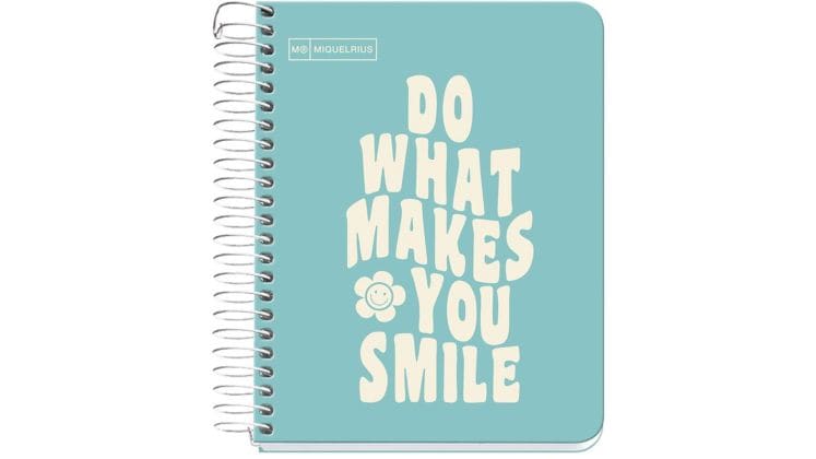 Τετράδιο Σπιράλ Miquelrius Α6 100 Φύλλων Messages Γαλάζιο