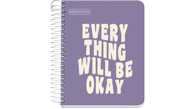 Τετράδιο Σπιράλ Miquelrius Α6 100 Φύλλων Messages Μωβ