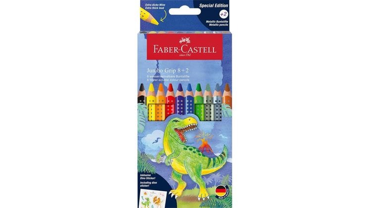 Ξυλομπογιές Faber-Castell Jumbo Δεινόσαυροι