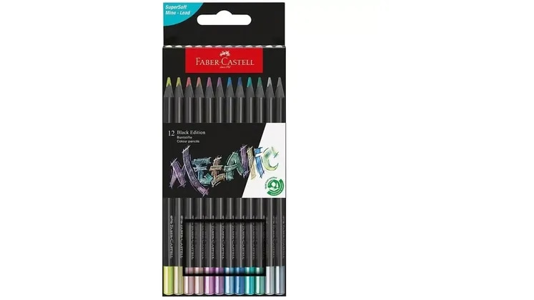 Ξυλομπογιές Faber-Castell Black Edition Metallic