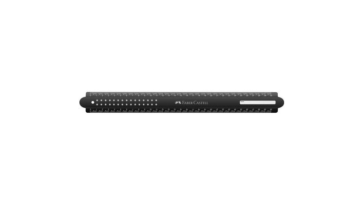 Χάρακας Faber-Castell Dots Breakresistant Μαύρο/Μπλε 30 cm (1 Τεμάχιο)