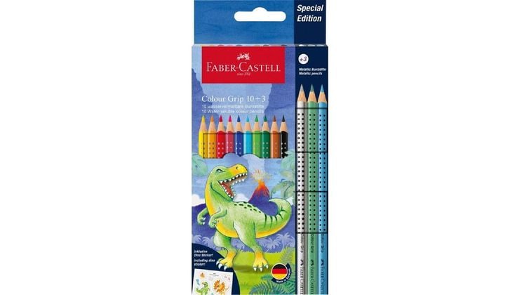 Ξυλομπογιές Ακουαρέλας Faber-Castell Metallic Grip Δεινόσαυροι