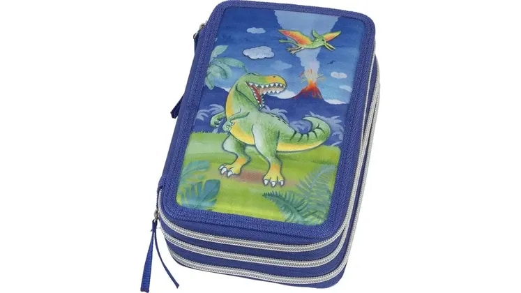 Κασετίνα Παραλληλόγραμμη Faber-Castell Γεμάτη Dinosaur