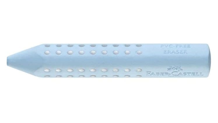 Γόμα Faber Castell Grip Τριγωνική  Σιέλ  (1 Τεμάχιο)