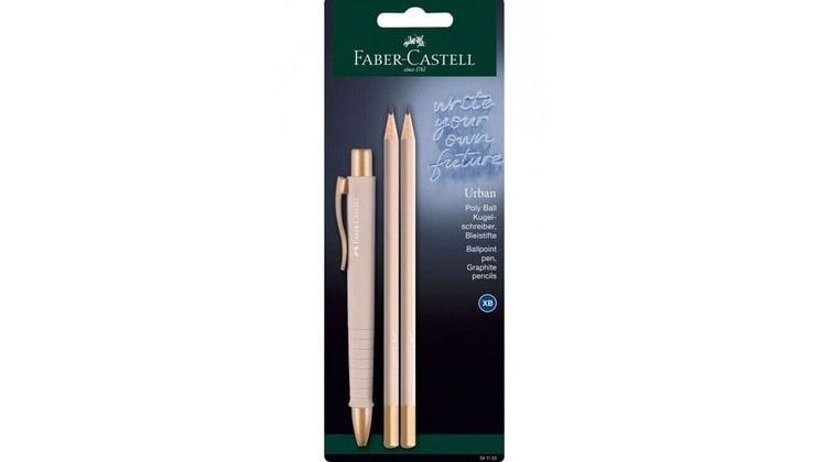 Σετ Γραφής Στυλό Διαρκείας Faber-Castell & 2 Μολύβια Urban Ροζ