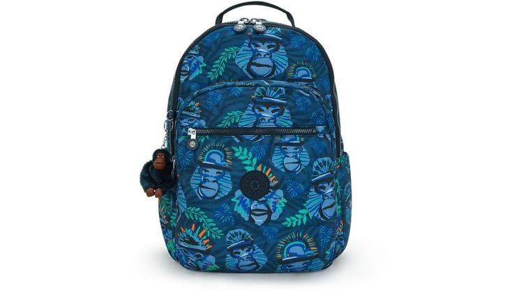 Τσάντα Πλάτης Kipling Seoul Blue Monkey Fun