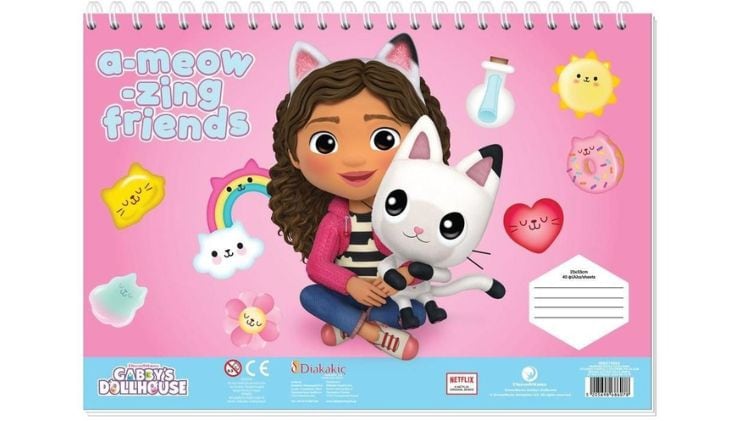 Μπλοκ Ζωγραφικής Διακάκης Με Αυτοκόλλητα 23Χ33 Gabby